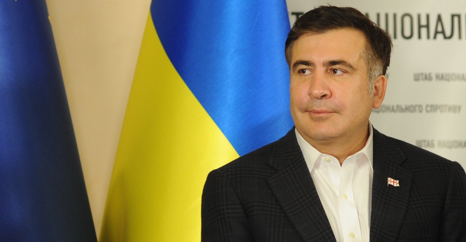 Mikheil Saakashvili during his visit to Ukraine within the frame of Euromaidan events. December 7, 2013.